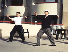 Sifu and Peng practicing Tai Chi